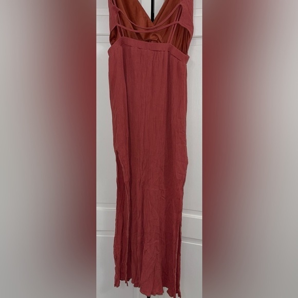 Lulus Lost in Paradise Rusty Rose Maxi Dress Size Medium - Picture 9 of 16